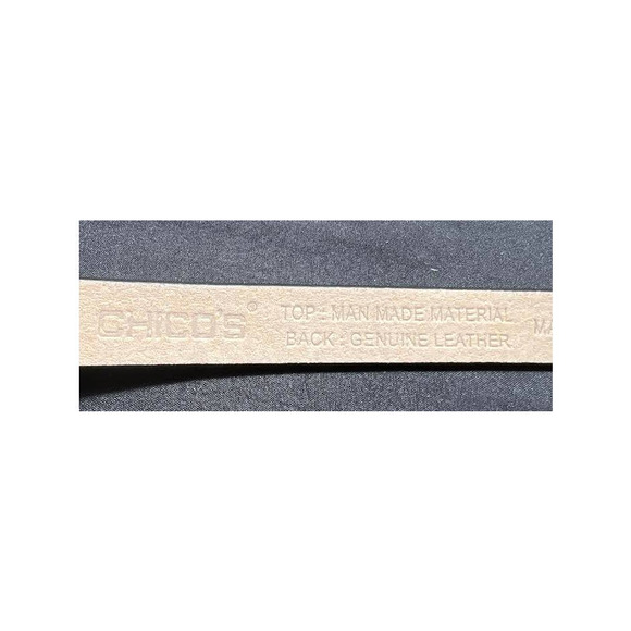 Chico's Adjustable Hook & Loop rhinestone Embellished Buckle Belt black - Picture 6 of 6